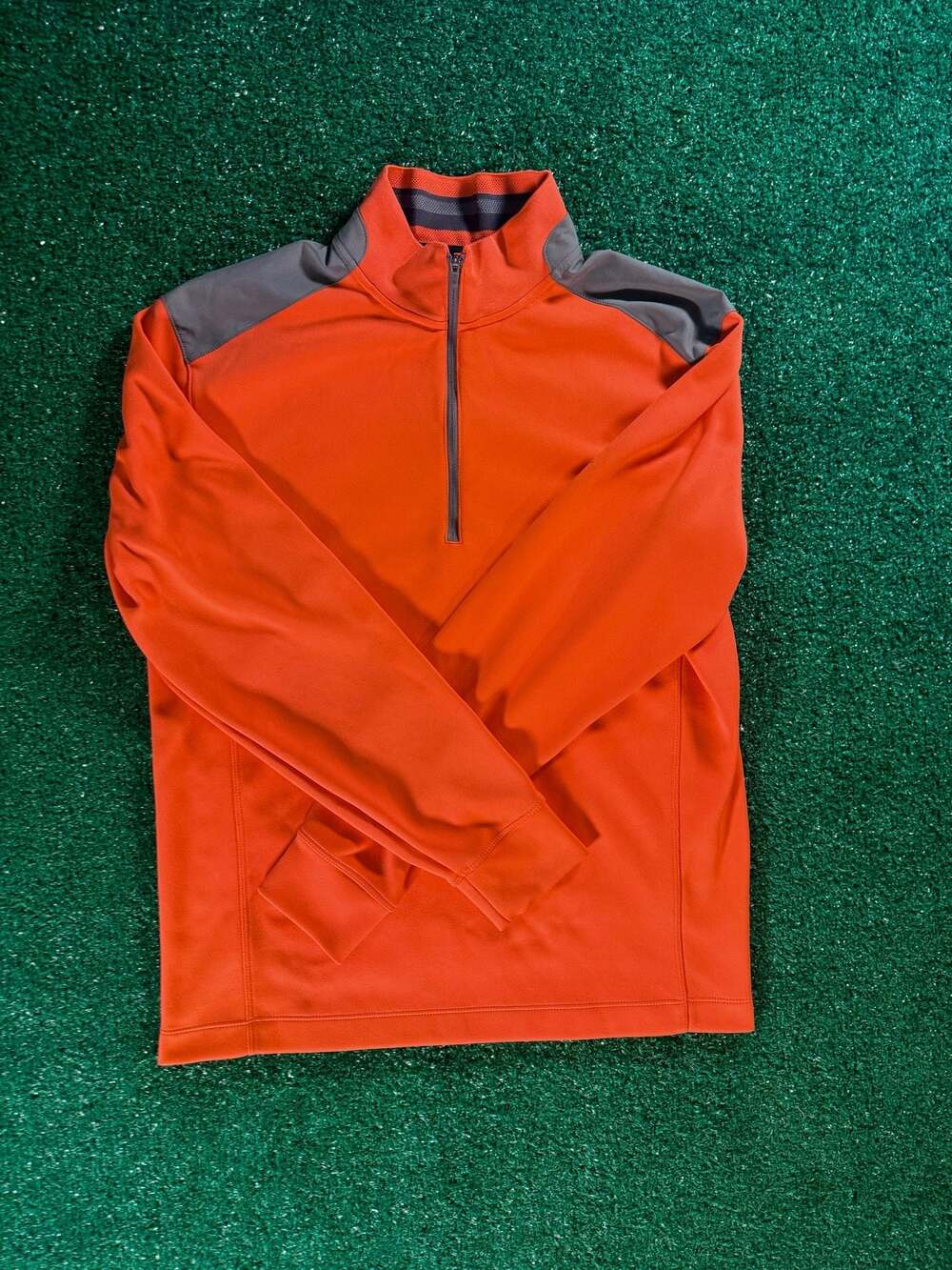 Nike Golf Tour Performance Dri-Fit 1/4 Zip Pullover Orange Size S